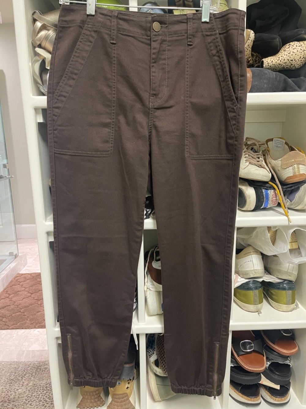 CAbi Dark Brown Utility Cargo Pants